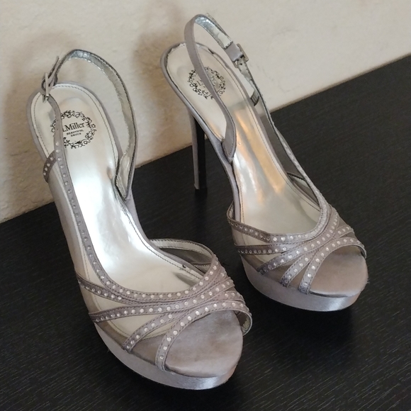 🔥L.miller silver rhinestone heels - Picture 5 of 8